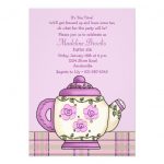 Girls Tea Party Birthday Invitations