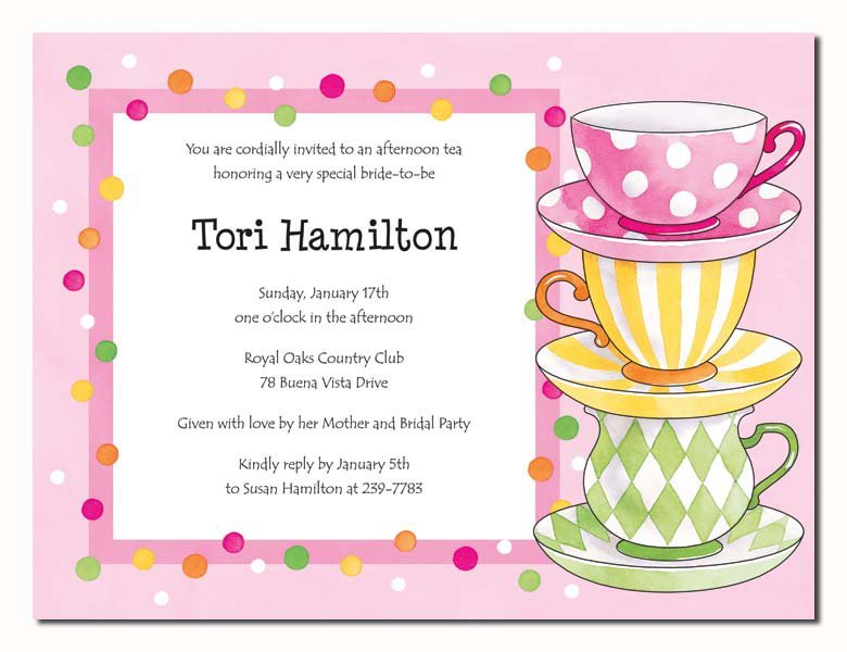 Tea Party Invitation Background - Invitation Design Blog