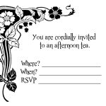 Tea Party Invitation Blank Templates