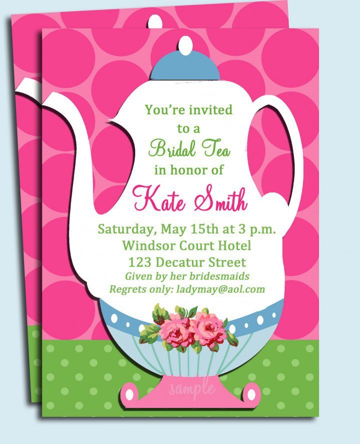 Teapot Shaped Invitations