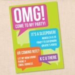Teenage Boy Birthday Party Invitations