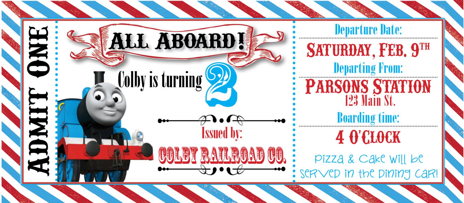 Thomas The Train Invitations