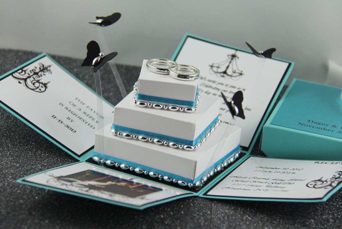 Tiffany Style Party Invitations