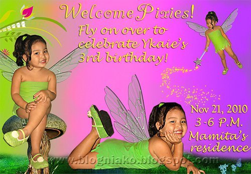 Tinkerbell Invitation Layout