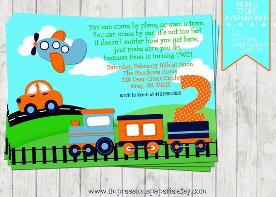 Train Birthday Party Invitations Free