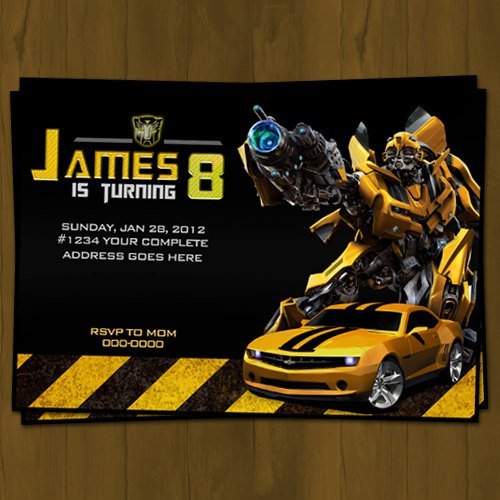 Transformers Printable Birthday Invitations