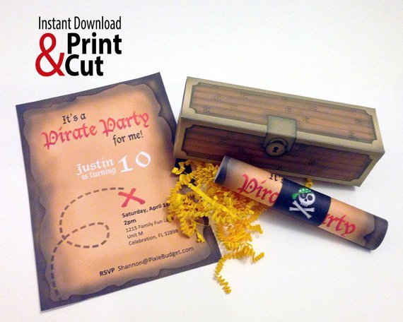 Treasure Chest Invitation Template