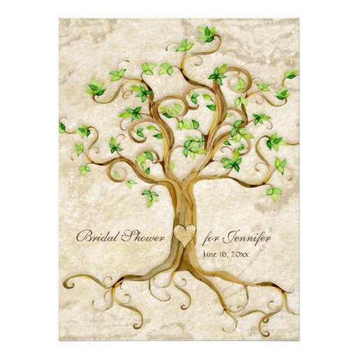 Tree Bridal Shower Invitation Templates