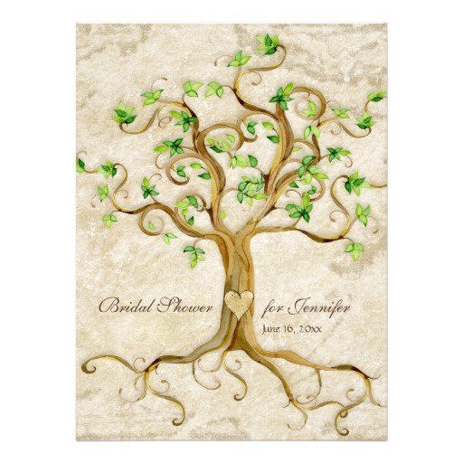 Tree Bridal Shower Invitation Templates