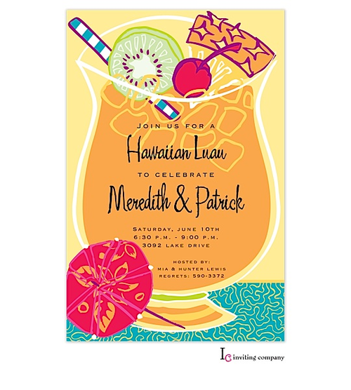 Tropical Luau Party Invitation