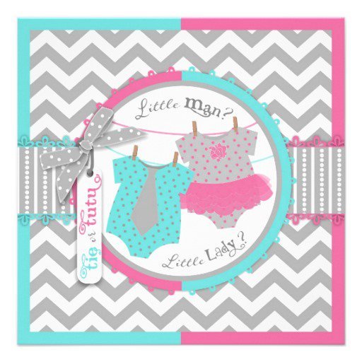 Tutu And Tie Invitations