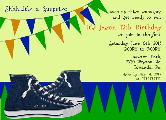 Tween Boy Birthday Invitations