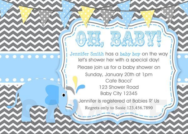 Twin Boy Shower Invitations