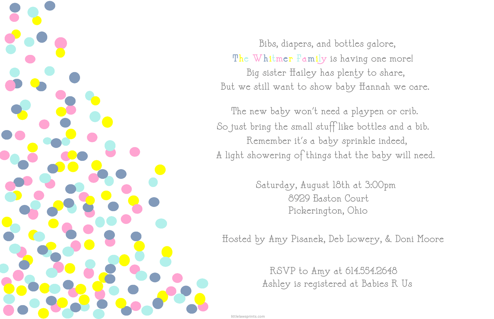 Twin Girl Shower Invitation Wording