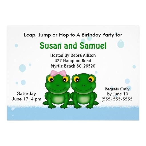 Twin Girls Birthday Invitations