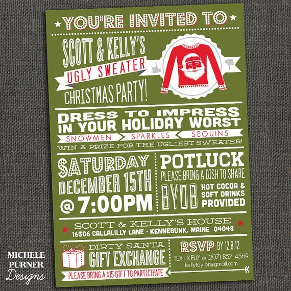 Ugly Sweater Invitation Wording