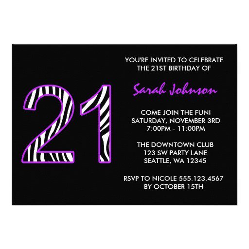 Unique 21st Birthday Invitations