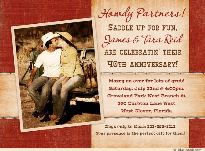 Unique 40th Birthday Invitation Wording