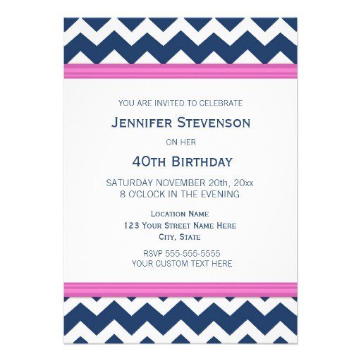 Unique 40th Birthday Invitations