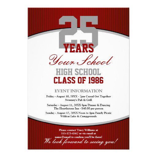 Unique Class Reunion Invitations