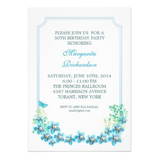 Victorian Style Birthday Invitations