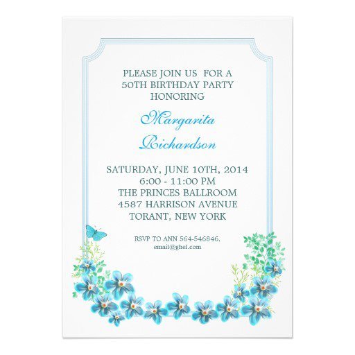 Victorian Style Birthday Invitations