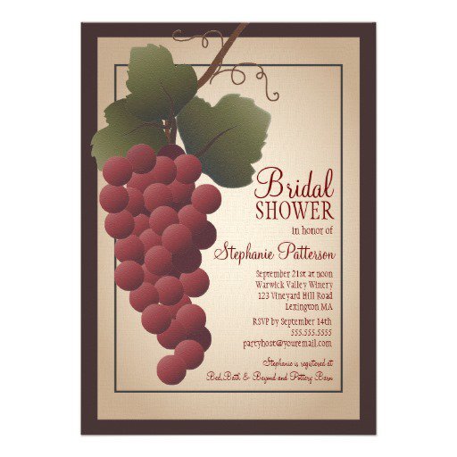 Vineyard Bridal Shower Invitations