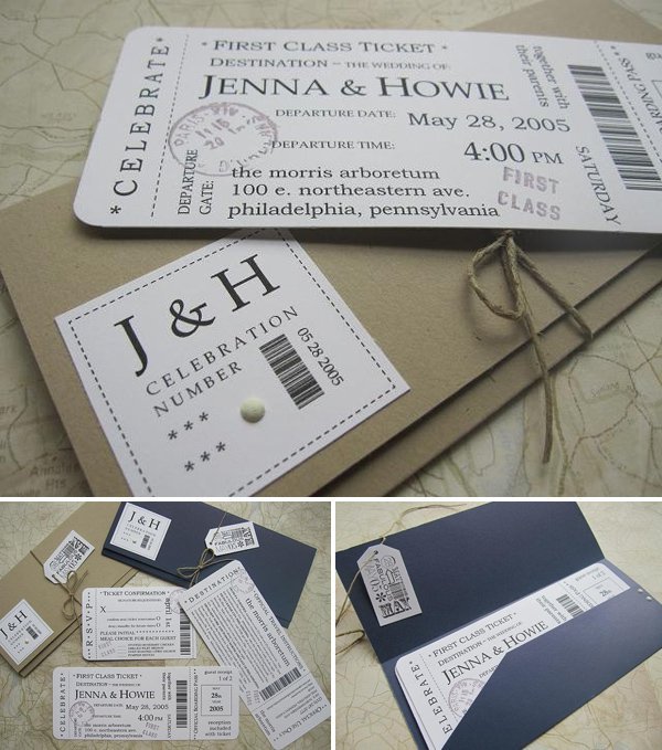 Vintage Beach Wedding Invitations