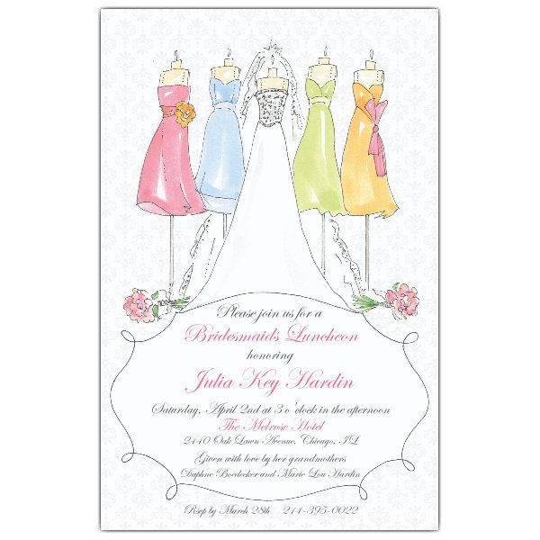 Vintage Bridal Luncheon Invitations