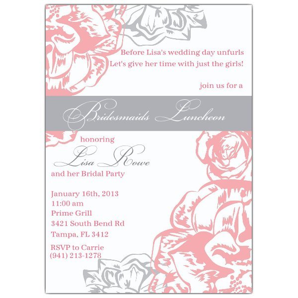 Vintage Bridesmaids Luncheon Invitations