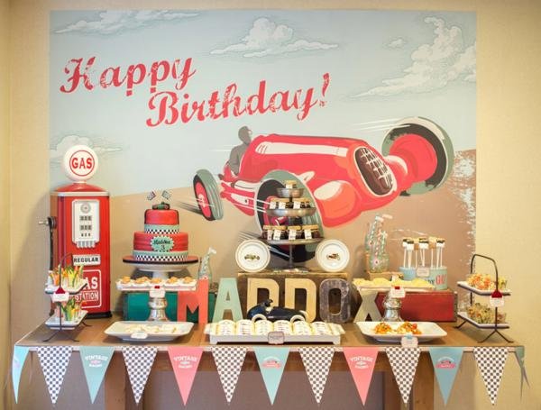 Vintage Car Birthday Invitations