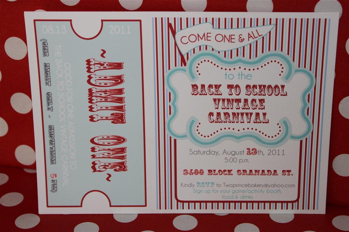 Vintage Carnival Invitations Template