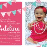 Vintage First Birthday Invitations