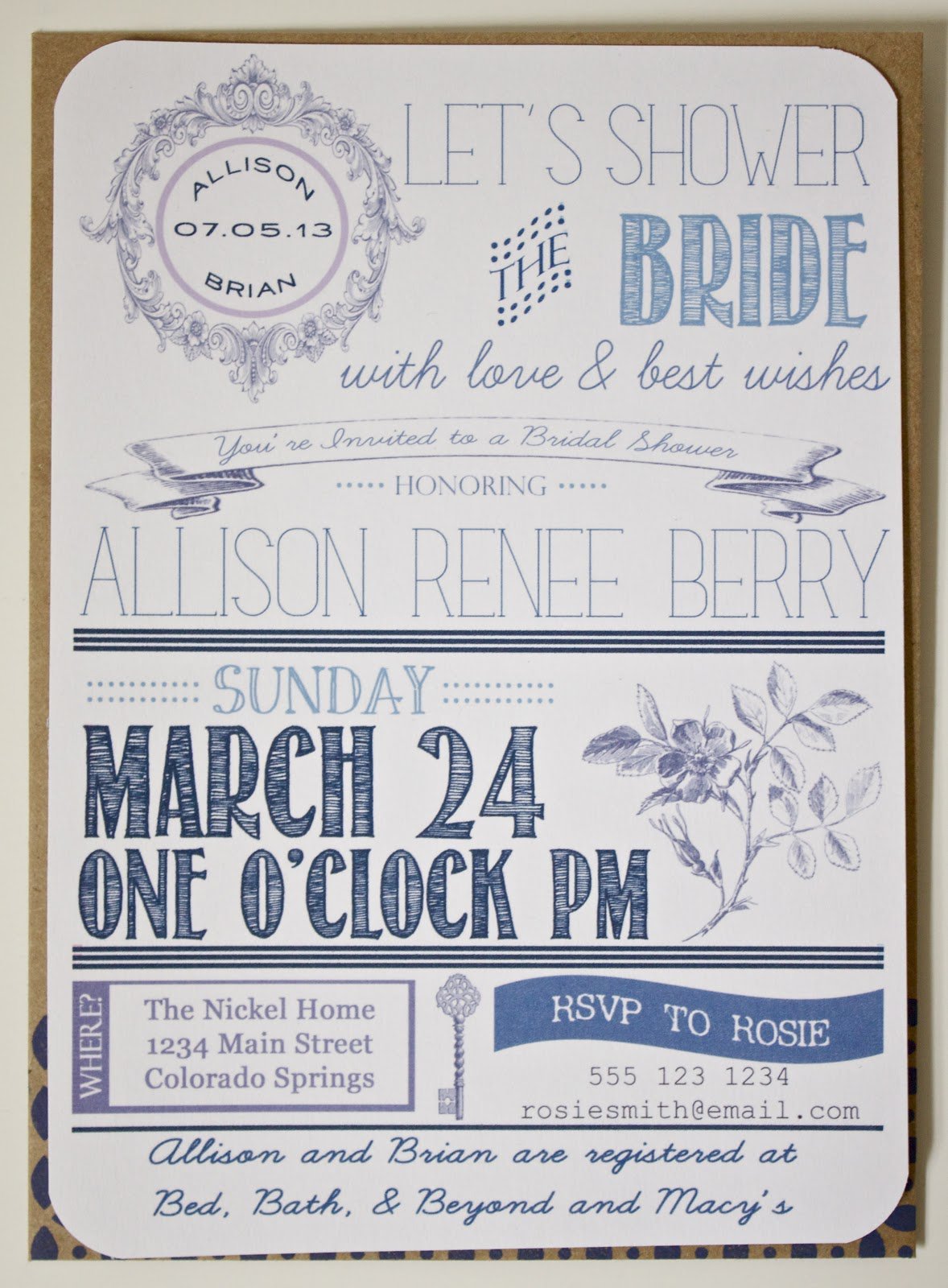 Vintage Kitchen Tea Invitation Templates