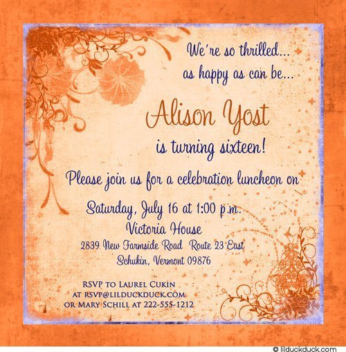 Vintage Luncheon Invitations