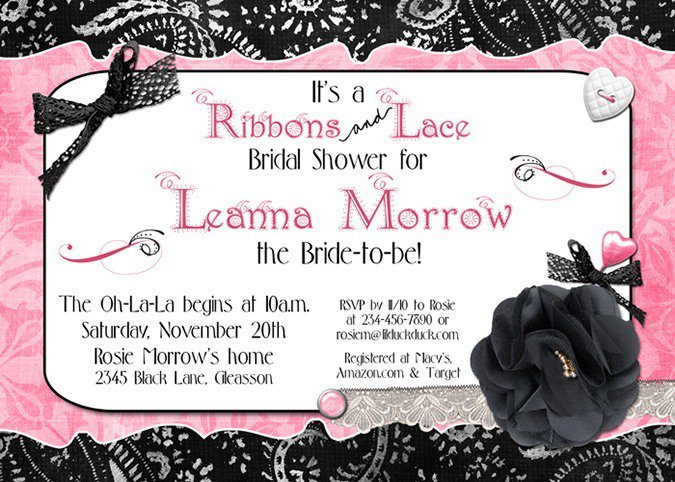 Vintage Pink Baby Shower Invitations