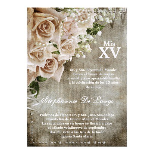 Vintage Quinceanera Invitations