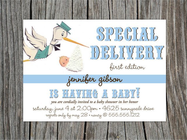 Vintage Sports Baby Shower Invitations