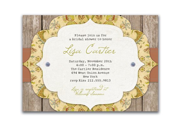Vintage Wallpaper Wedding Invitations