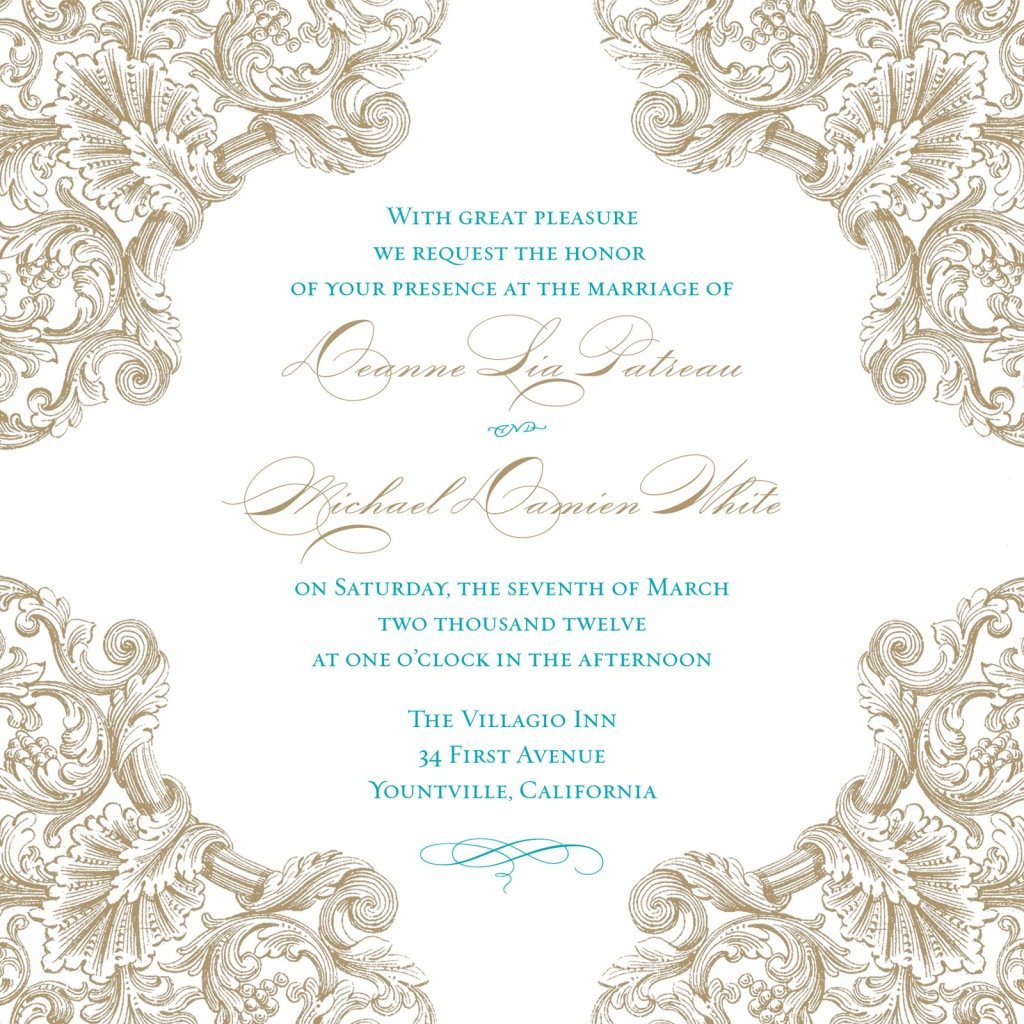 Vintage Wedding Invitation Templates