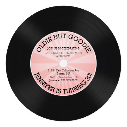 Vinyl Record Party Invitation