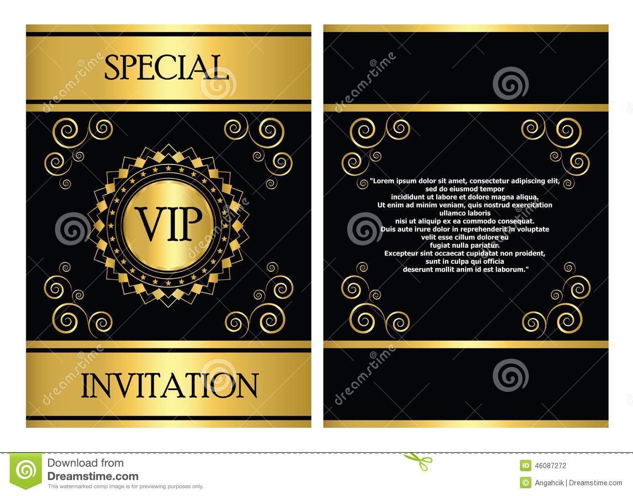 Vip Party Invitations Template