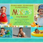 Water Party Invitations Boy