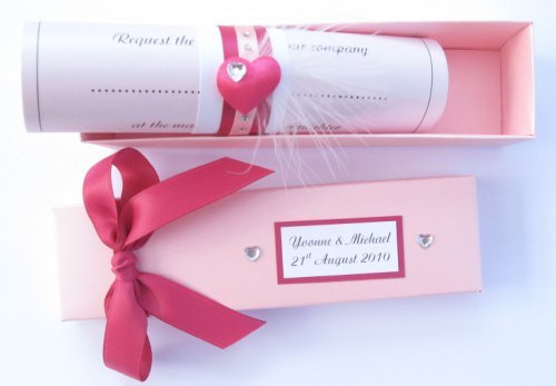 Wedding Invitation Scroll Boxes