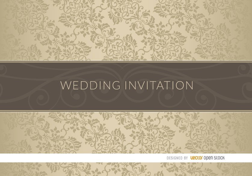Wedding Invitation Vector