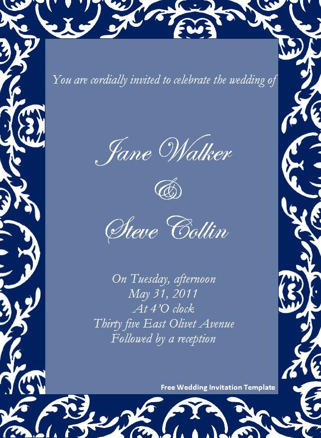 Wedding Invitations Templates Free Download