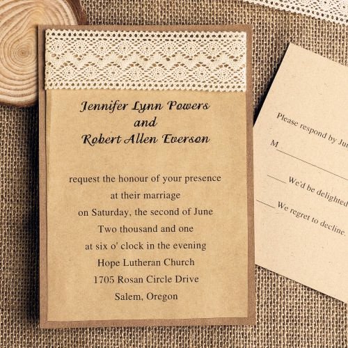 Wedding Invitations With Ribbon