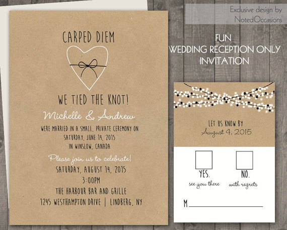 Wedding Reception Only Invitation Etsy
