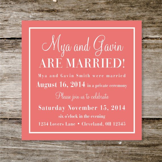 Wedding Reception Only Invitations Etsy