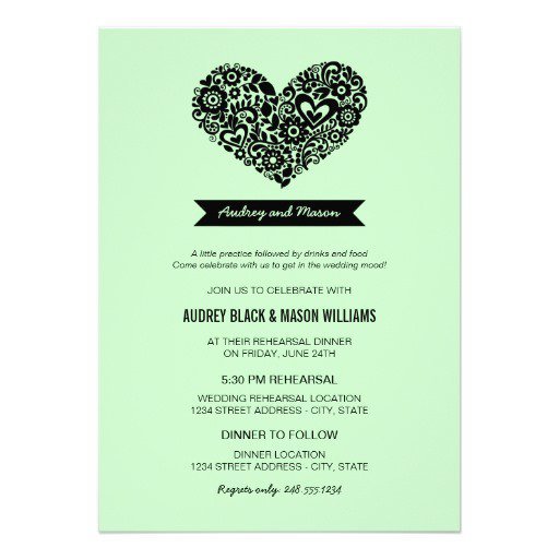 Wedding Rehearsal And Rehearsal Dinner Invitations